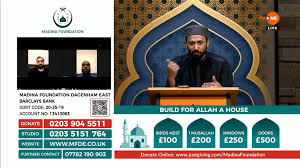 We have organised charity appeal at TV ONE . Our charity appeal for our mosque to expand.
